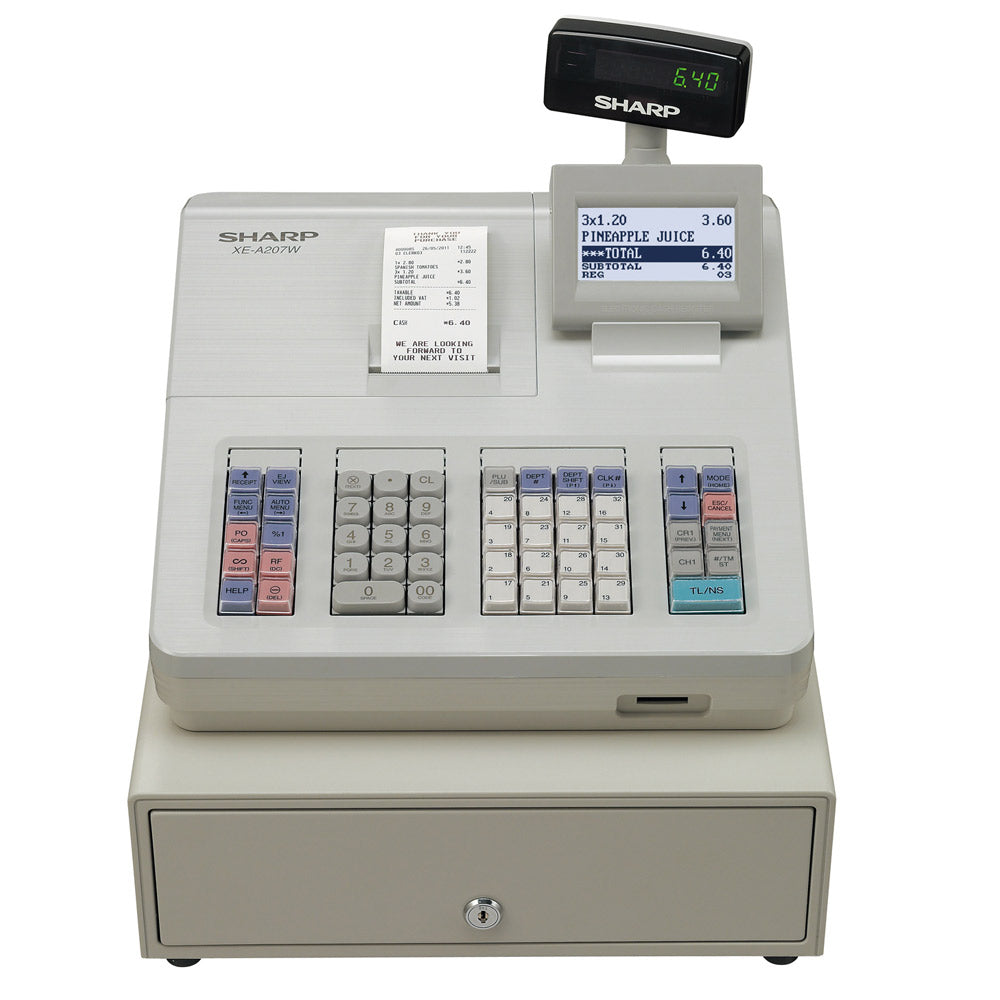SHARP Cash Register - XE-A207 White CE057 Cash Registers SHARP