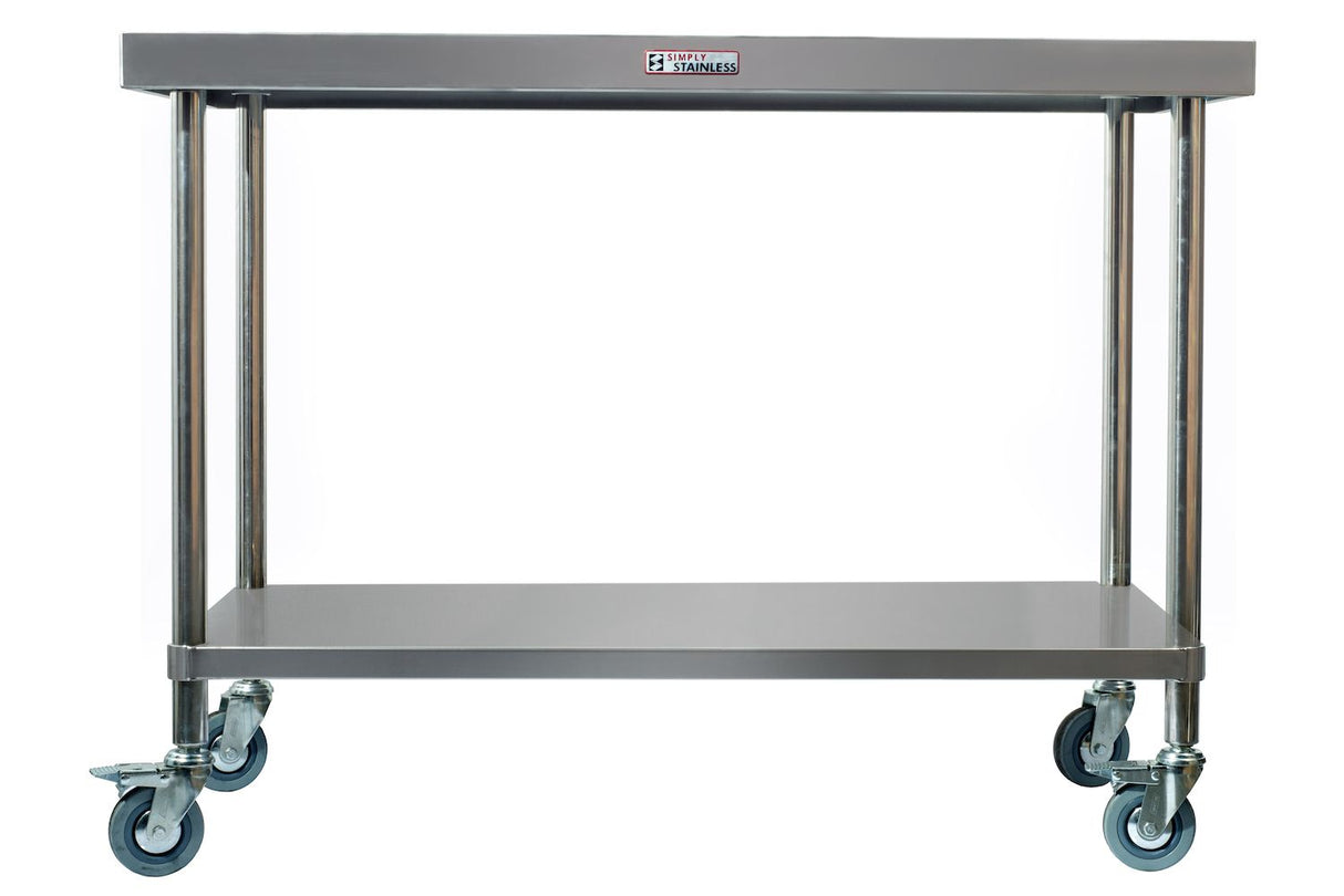 Simply Stainless Centre Table with Castors 600mm - SS030600 Stainless Steel Tables with Castors Simply Stainless