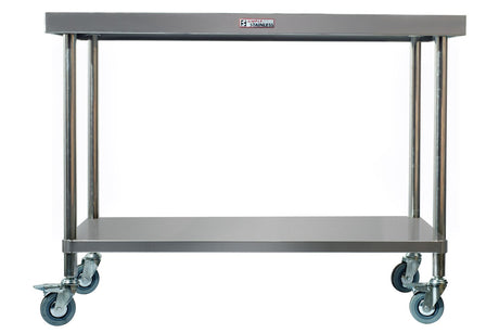 Simply Stainless Centre Table with Castors 600mm - SS030600 Stainless Steel Tables with Castors Simply Stainless   
