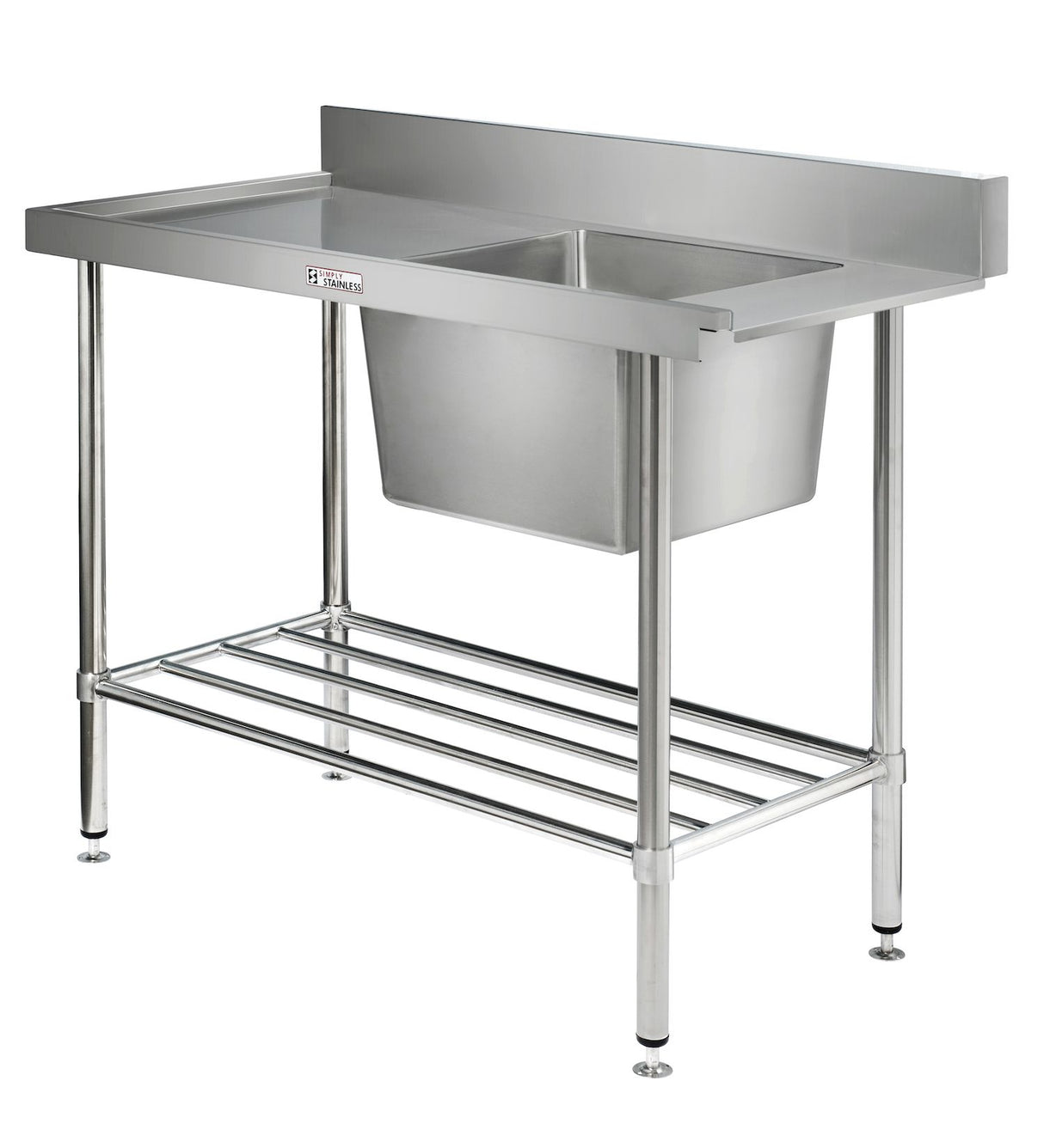 Simply Stainless Dishwash Table & Sink - SS081200L Dishwasher Sinks Simply Stainless