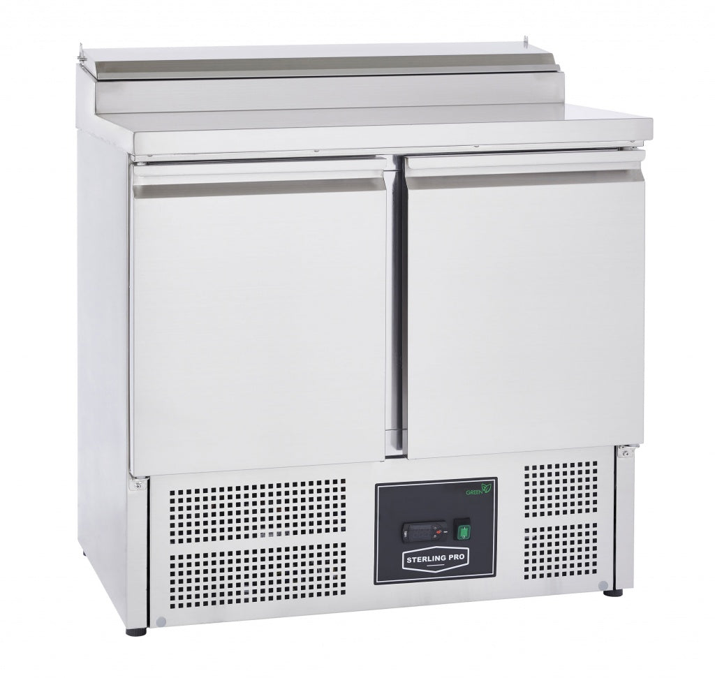 Sterling Pro Cobus 2 Door Prep Counter Fridge 5 x GN1/6 | SPU200PZ Pizza Prep Counters - 2 Door Sterling Pro