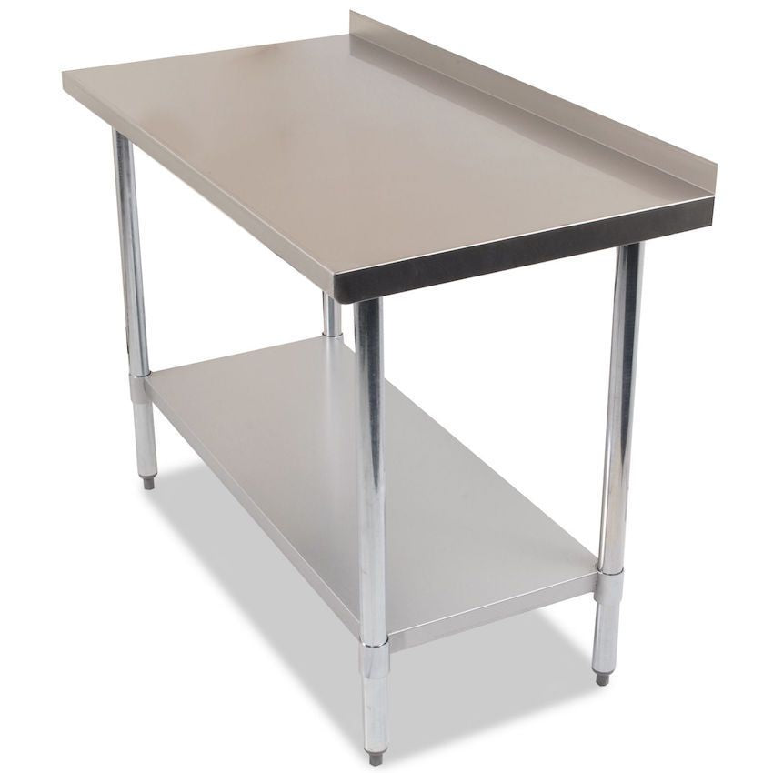 Empire 900mm Stainless Steel Wall Prep Table with Upstand & Undershelf Commercial Kitchen Bench - SSWT-90 Stainless Steel Wall Tables Empire