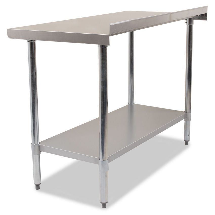 Empire 900mm Stainless Steel Wall Prep Table with Upstand & Undershelf Commercial Kitchen Bench - SSWT-90 Stainless Steel Wall Tables Empire