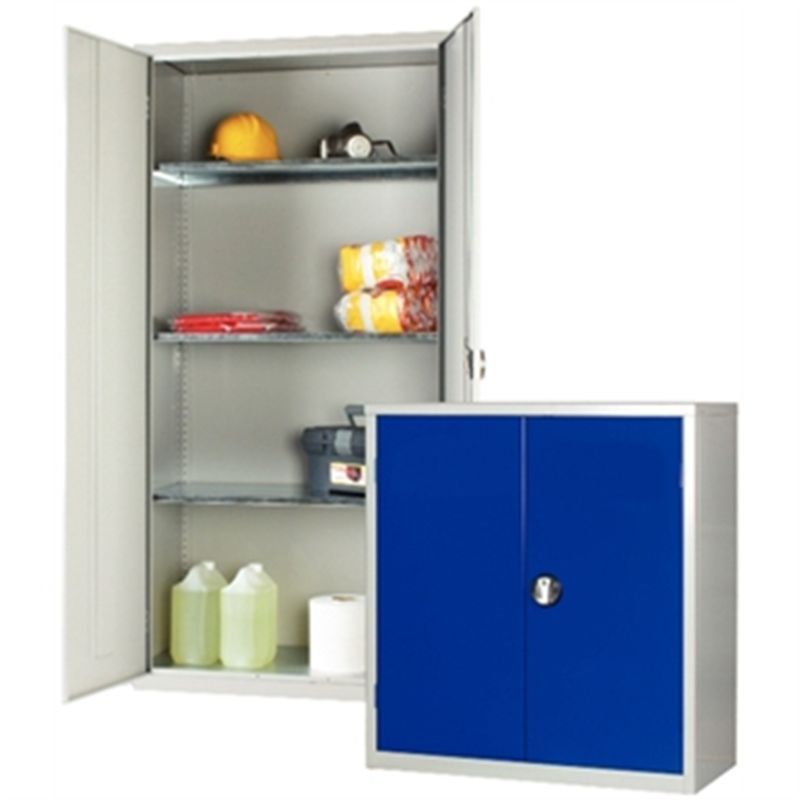 Standard Cupboard 1 Shelf Blue Doors - CF804 Lockable Storage Elite Lockers
