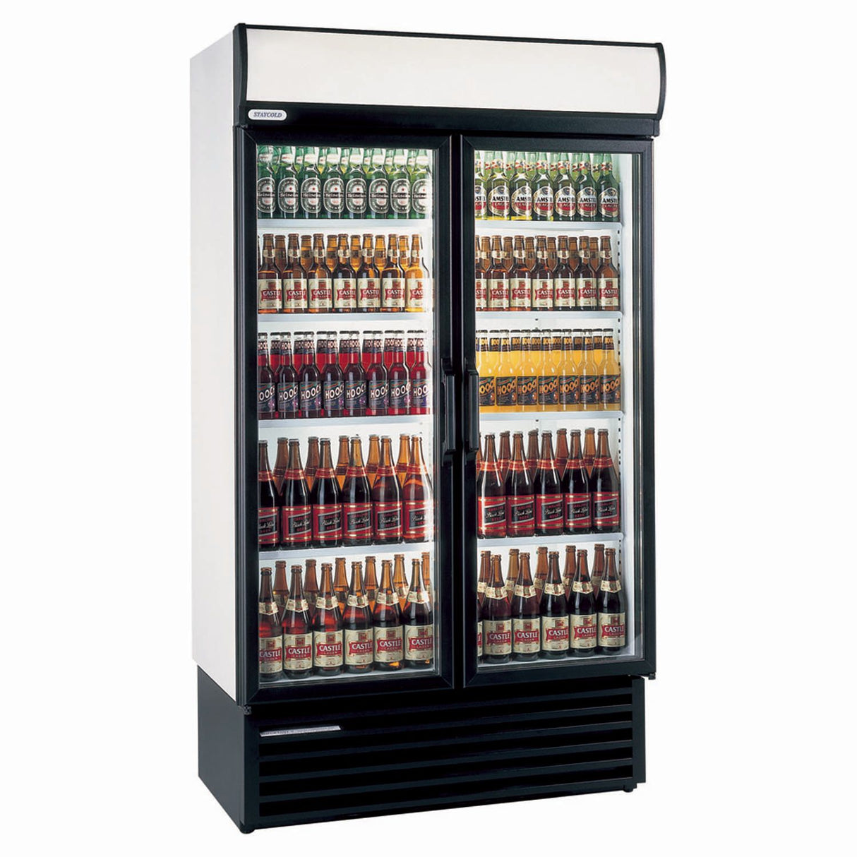 Staycold Glass Door Merchandiser White Hinged Door - HD1140 Refrigerated Merchandisers Staycold
