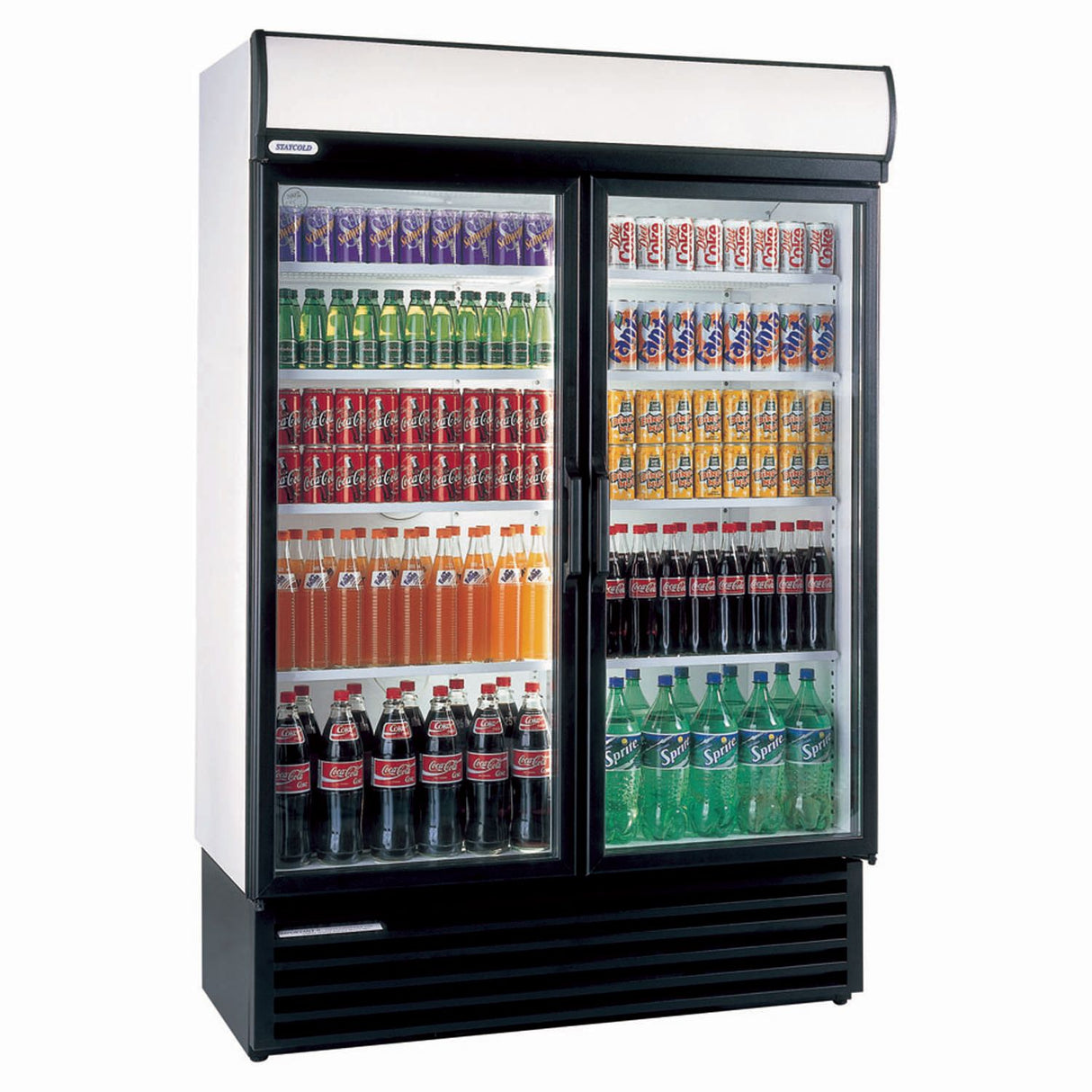 Staycold Glass Door Merchandiser White Hinged Door - HD1360 Refrigerated Merchandisers Staycold