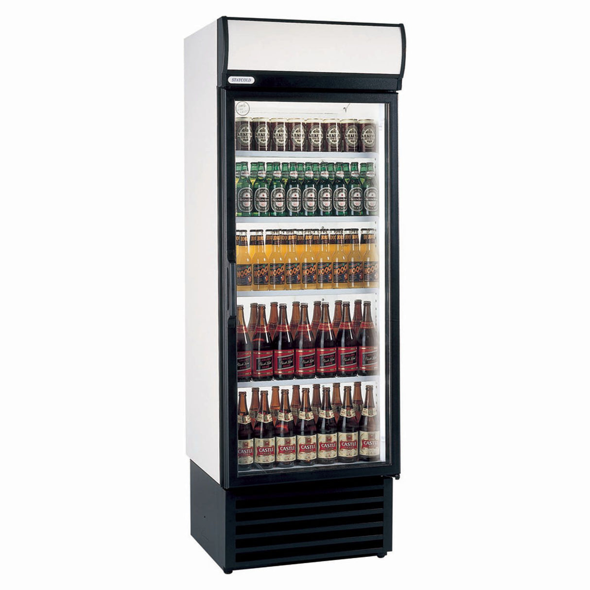 Staycold Glass Door Merchandiser White Hinged Door - HD690 Refrigerated Merchandisers Staycold