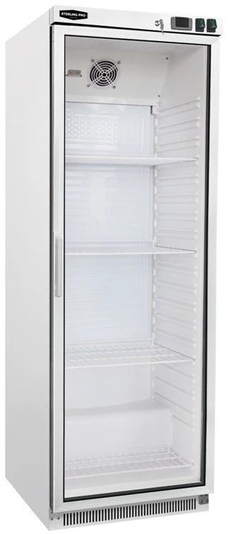 Sterling Pro Cobus Single Door White Glass Door Upright Freezer 360 Litres - SPF400G Upright Glass Door Freezers Sterling Pro   