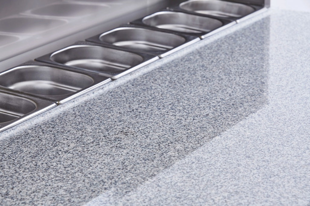 Sterling Pro Cobus 3 Door Pizza Counter Granite Top 8 x GN1/6 402 Litres - SPU903PZ Pizza Prep Counters - 3 Door Sterling Pro