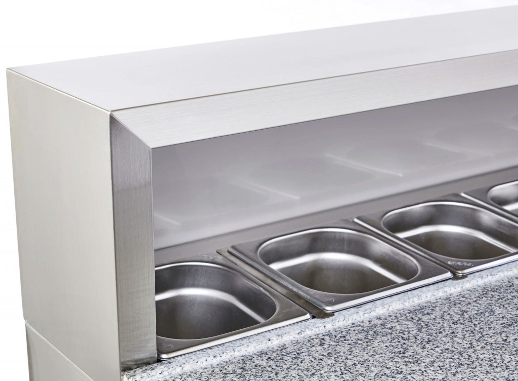 Sterling Pro Cobus 3 Door Pizza Counter Granite Top 8 x GN1/6 402 Litres - SPU903PZ Pizza Prep Counters - 3 Door Sterling Pro