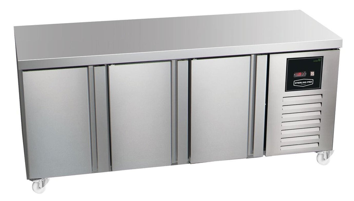 Sterling Pro Green 3 Door Refrigerated Counter 452 Litres - SPI-7-180-30-SP Refrigerated Counters - Triple Door Sterling Pro