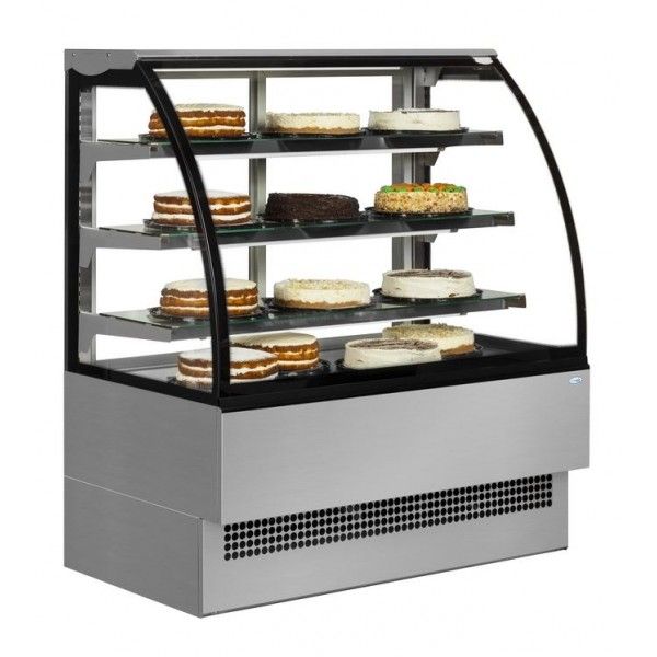 Sterling Pro Patisserie Serveover Counter "Evo" Curved Glass - EVO150SS Standard Serve Over Counters Sterling Pro