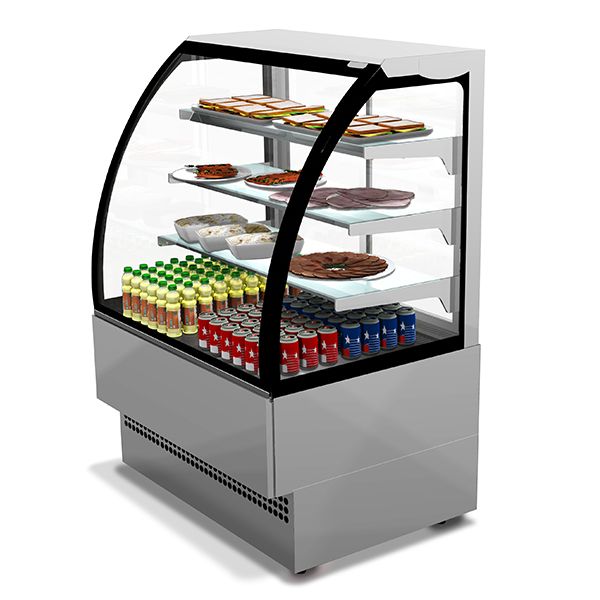 Sterling Pro Patisserie Serveover Counter "Evo" Curved Glass - EVO90SS Standard Serve Over Counters Sterling Pro