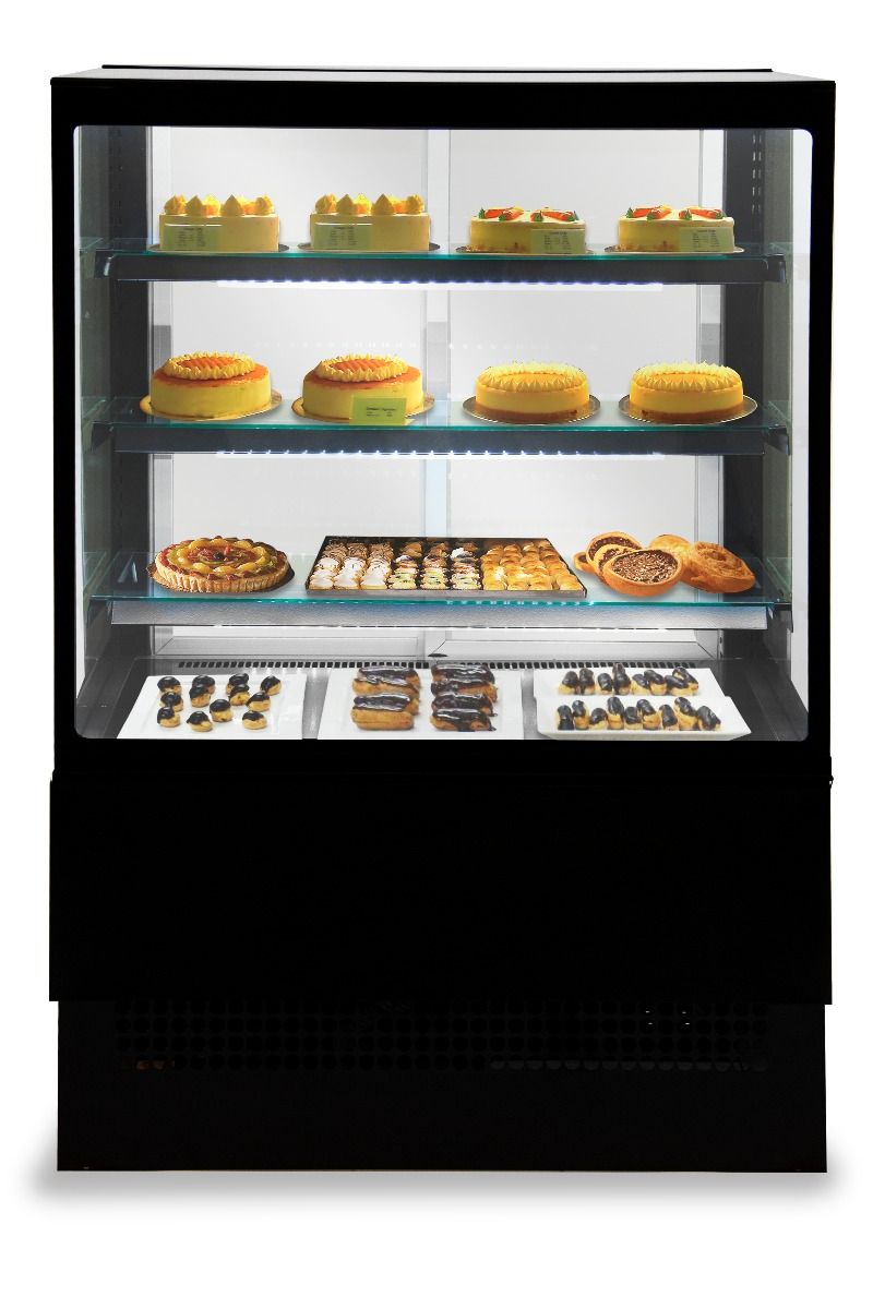 Sterling Pro Square Glass Patisserie Counter 0.9m Square Glass - EVO-K90 Standard Serve Over Counters Sterling Pro