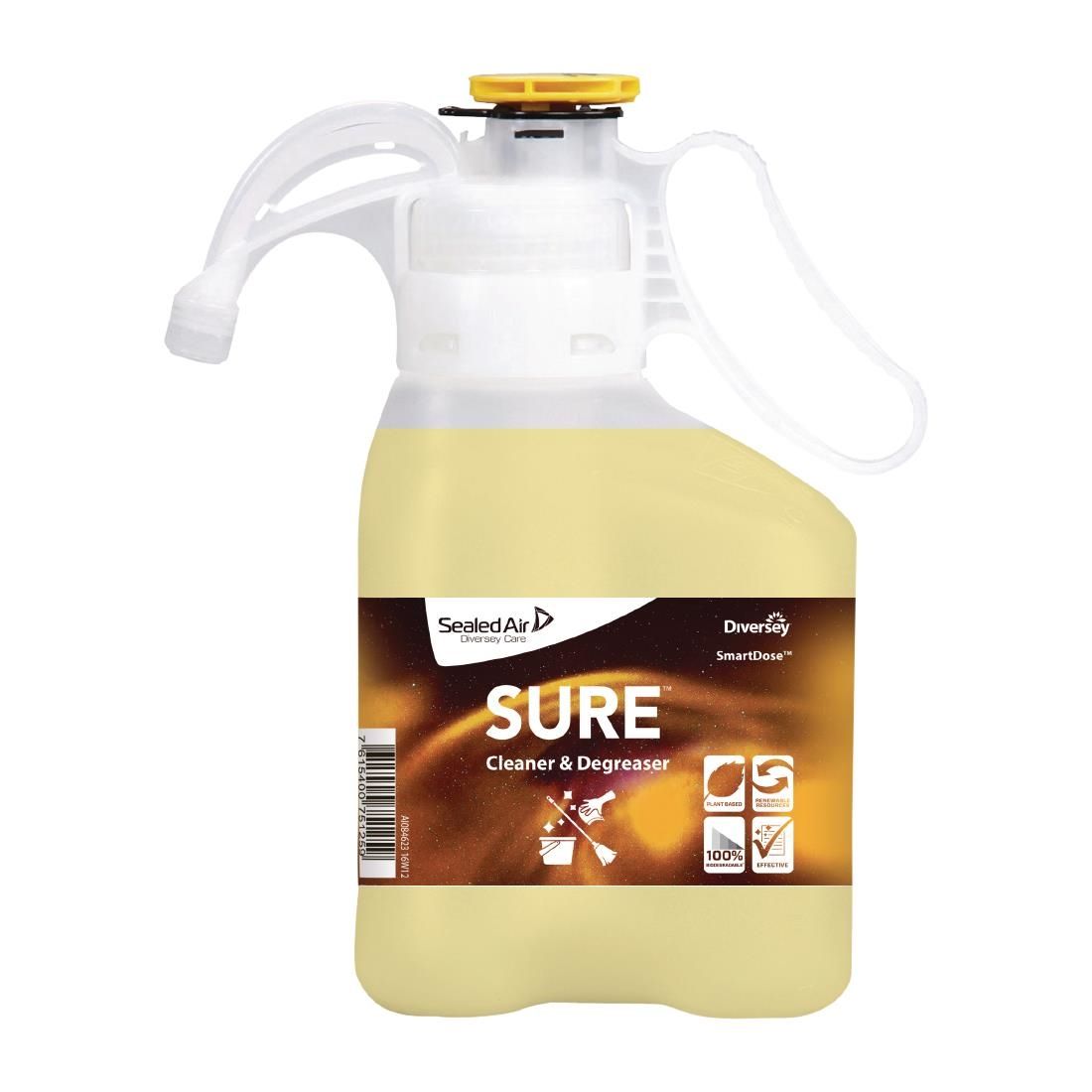 SURE SmartDose Kitchen Cleaner and Degreaser Concentrate 1.4Ltr - FA220 Drain Cleaner Diversey