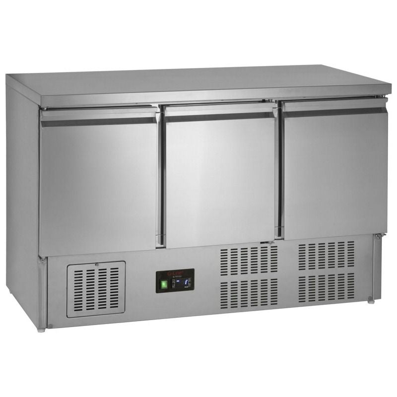 Tefcold G-Line Stainless Steel Three Door GN 1/1 Counter Prep Fridge - GS365ST Refrigerated Counters - Triple Door Tefcold
