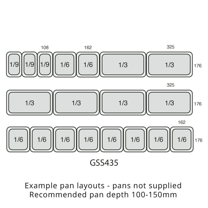 Tefcold G-Line Stainless Steel Three Door GN 1/1 Pizza Prep Saladette Counter - GSS435 Saladette Counters Tefcold