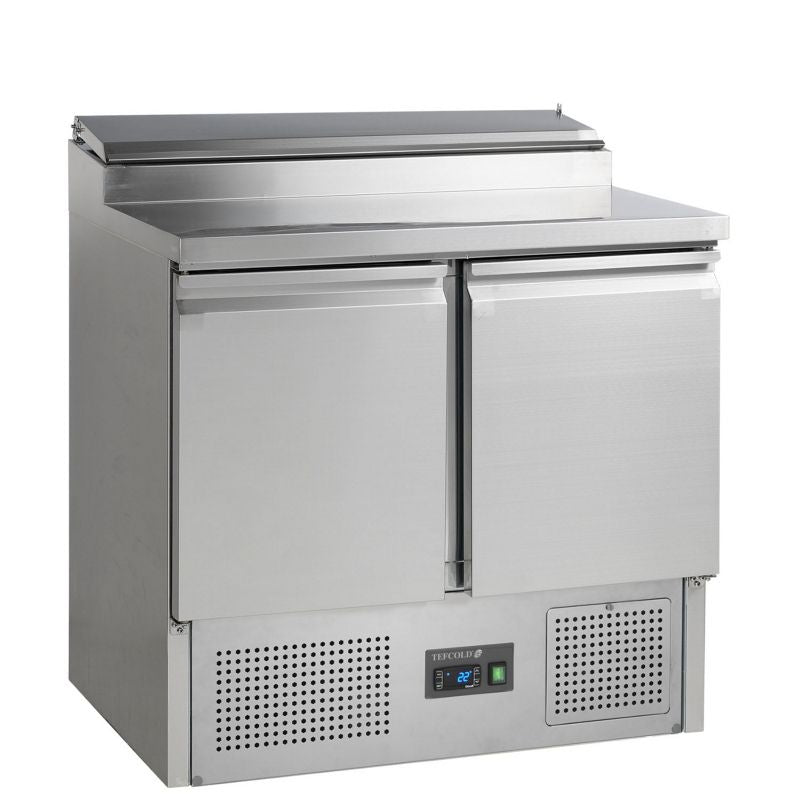 Tefcold G-Line Two Door GN 1/1 Pizza Prep Saladette Counter - GSS20 Pizza Prep Counters - 2 Door Tefcold