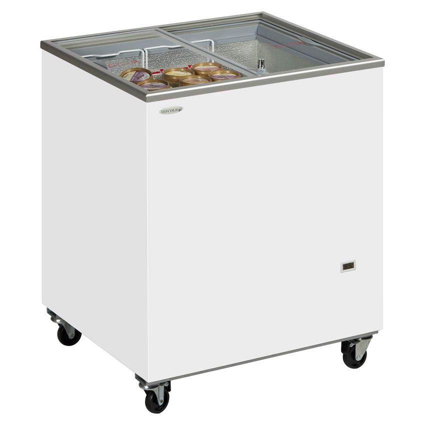 Tefcold Sliding Flat Glass Lid Chest Freezer - IC200SC Display Chest Freezers Tefcold