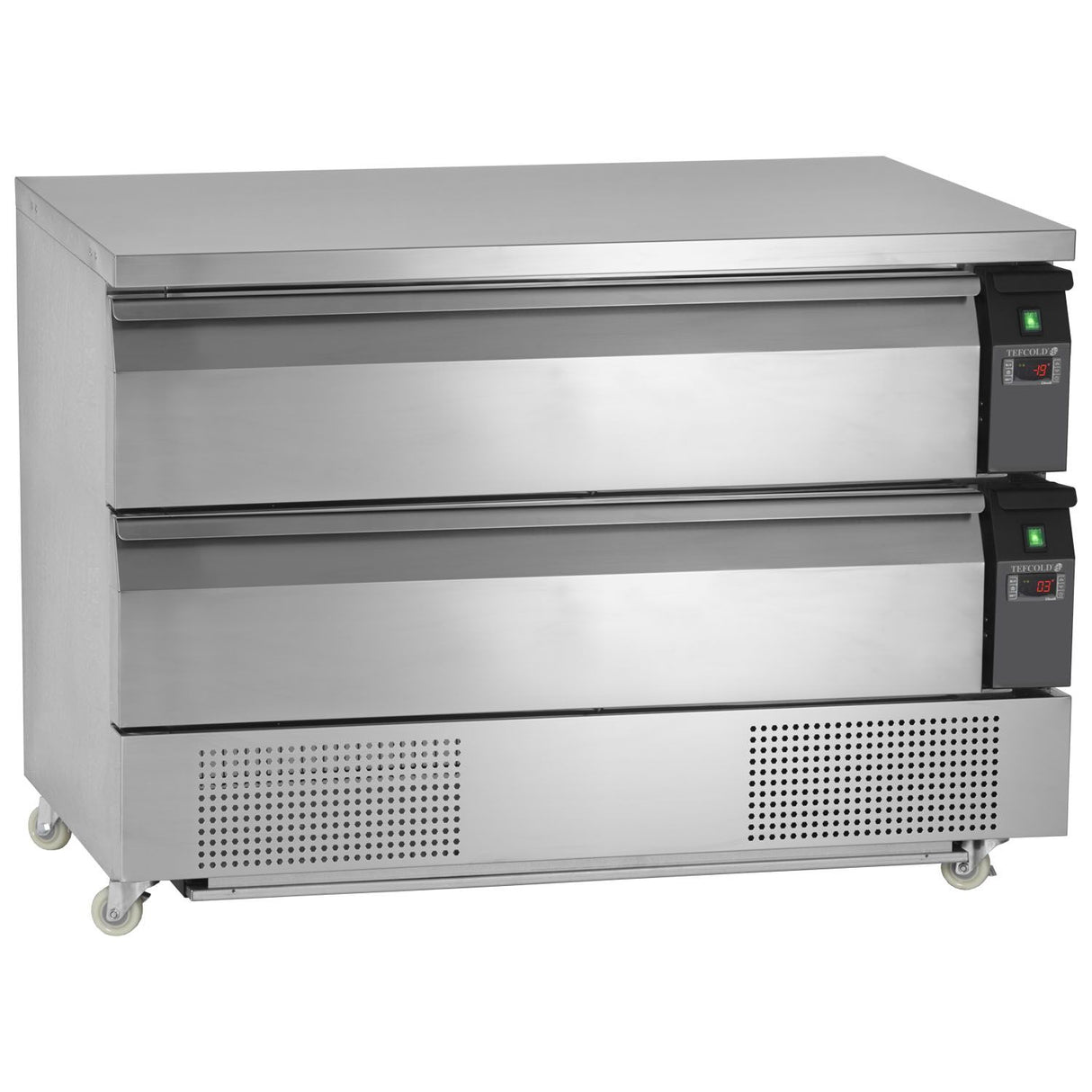Tefcold Uni Drawer Dual Temperature Gastronorm Counter Stainless Steel - UD2-3 Counter Fridges With Drawers Tefcold