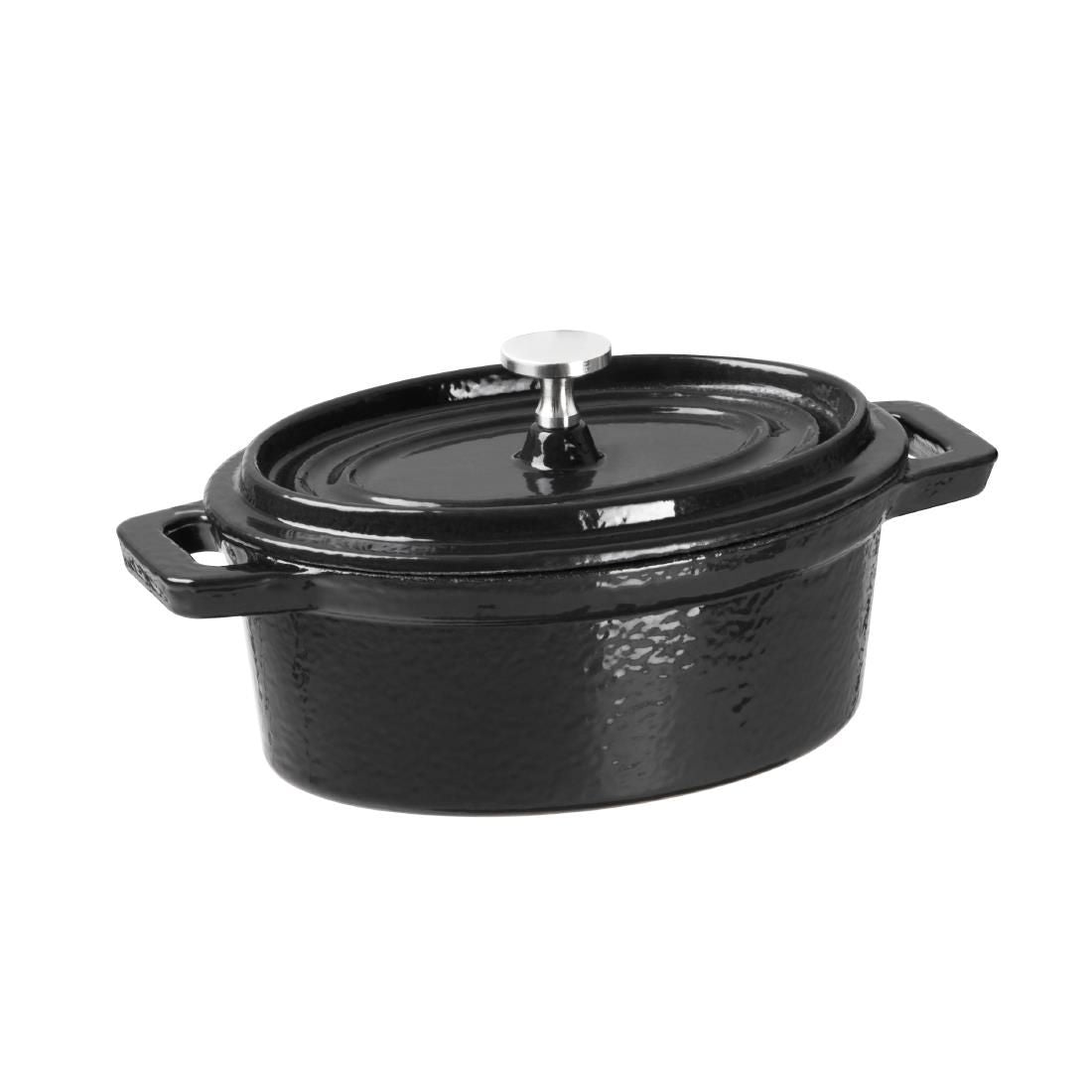 Vogue Cast Iron Oval Mini Pot - Y264 Cast Iron Cookware Vogue