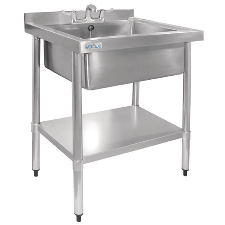 Vogue Stainless Steel Midi Pot Wash Sink with Undershelf - GJ537 Pot Wash Sinks Vogue   