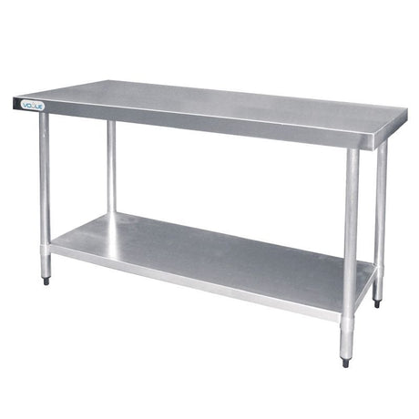 Vogue Stainless Steel Prep Table 1200mm - T376 Stainless Steel Centre Tables Vogue   