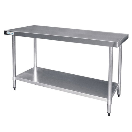 Vogue Stainless Steel Prep Table 1500mm - T377 Stainless Steel Centre Tables Vogue   