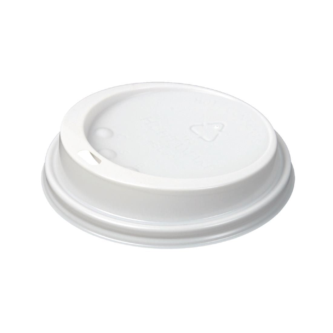 White Lid To Fit 340ml/455ml Huhtamaki Hot Cup (Pack of 1000) - CL869 Disposable Cups Huhtamaki
