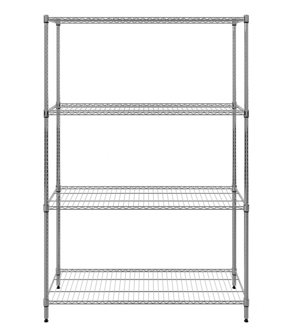 Empire 4-Tier Heavy-Duty Wire Shelving Unit | 1200mm Wide, 120kg Per Shelf Storage Rack – RACK-1200 Chrome Wire Shelving and Racking Empire