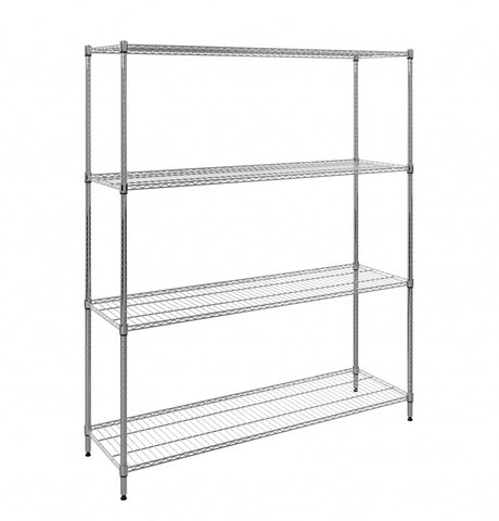 Empire 4 Tier Wire Racking Shelving Kit 1500mm Wide - RACK-1500 Chrome Wire Shelving and Racking Empire   
