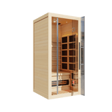Empire Kove 1-Person Infrared Sauna Cabin Compact – Hemlock Wood, Glass Front, Bluetooth & Full Spectrum Heating | KOVE-INF1 Indoor Infrared Saunas Kove Designs