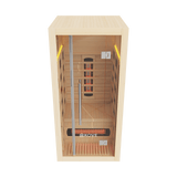 Empire Kove 1-Person Infrared Sauna Cabin Compact – Hemlock Wood, Glass Front, Bluetooth & Full Spectrum Heating | KOVE-INF1 Indoor Infrared Saunas Kove Designs