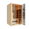 Empire Kove 2-Person Infrared Sauna Cabin – Hemlock Wood, Glass Front, Bluetooth & Full Spectrum Heating | KOVE-INF2 - Graded Item Indoor Infrared Saunas KOVE