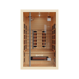 Empire Kove 2-Person Infrared Sauna Cabin – Hemlock Wood, Glass Front, Bluetooth & Full Spectrum Heating | KOVE-INF2 - Graded Item Indoor Infrared Saunas KOVE