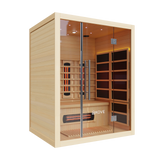 Empire Kove 3-Person Infrared Sauna Cabin – Hemlock Wood, Glass Front, Bluetooth & Full Spectrum Heating | KOVE-INF3 Indoor Infrared Saunas Kove Designs