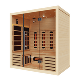 Kove 4 Person Infrared Sauna Cabin – Hemlock Wood, Glass Front, Bluetooth & Full Spectrum Heating | KOVE-INF4 Indoor Infrared Saunas Kove Designs