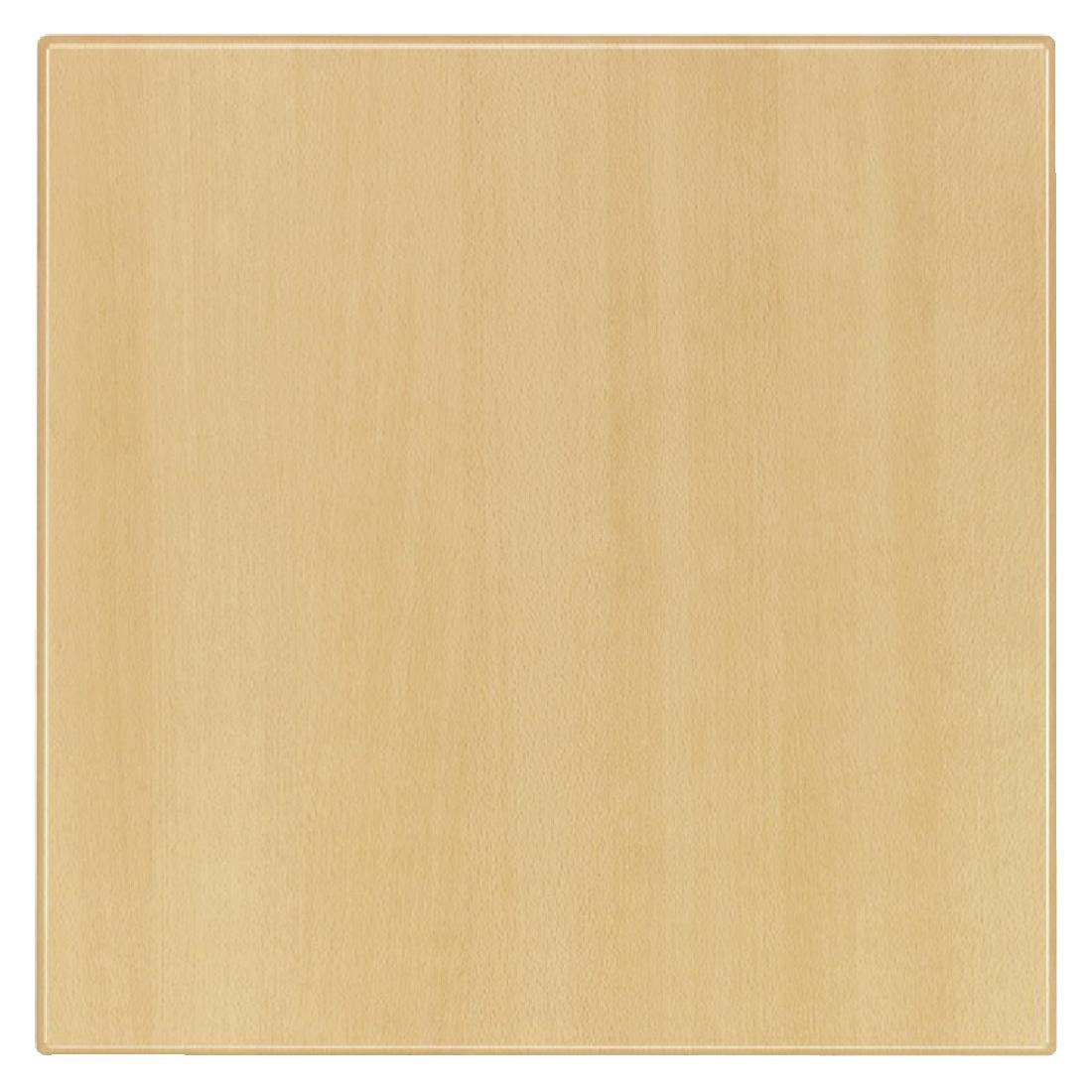 Werzalit Pre-drilled Square Table Top  Planked Beech 800mm - GR504 Wood Effect Table Tops Werzalit   
