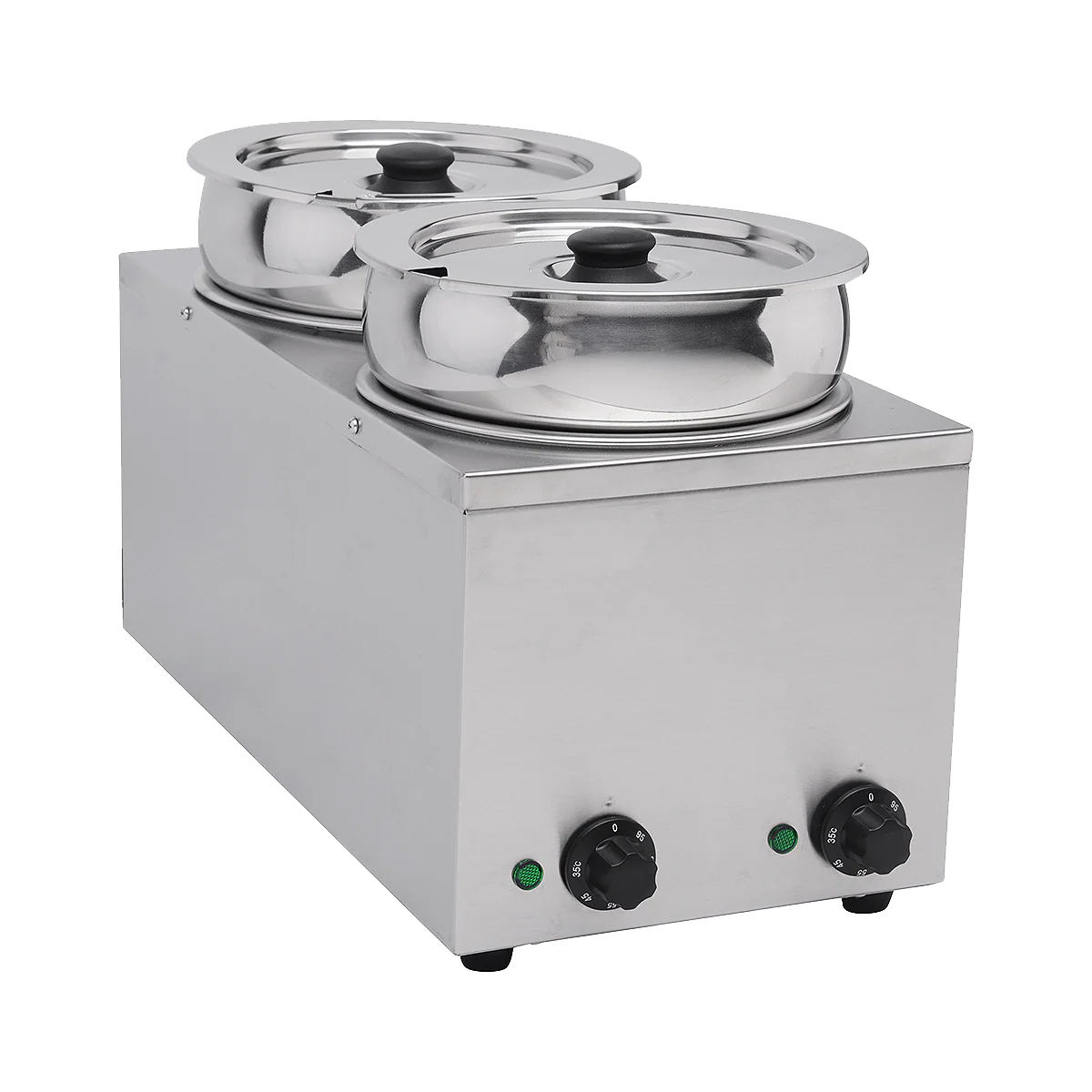 Hamoki Bain Marie With 2 Round Pots 2 x 6.5 Litre | 101051 Bain Maries Hamoki