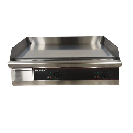 Hamoki 2 Burner Electric Flat Countertop Chrome Plated Griddle 760mm Wide | 101100 Electric Griddles Hamoki
