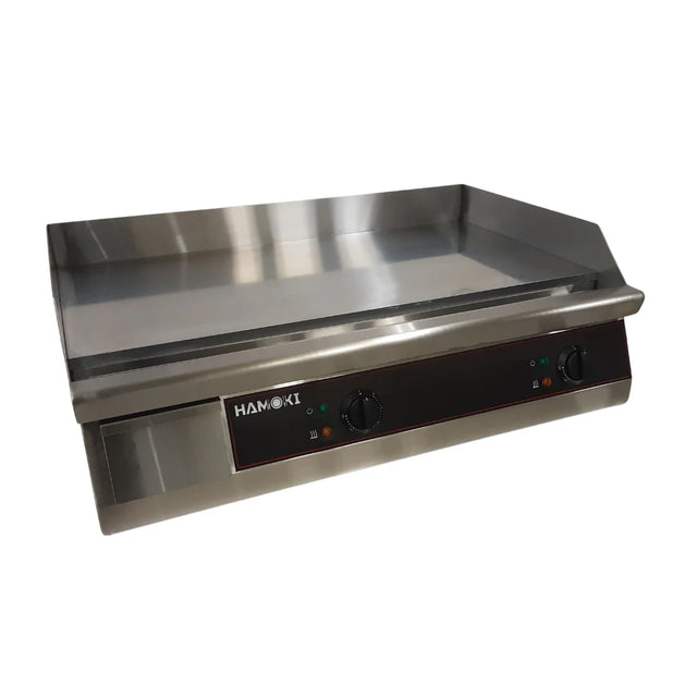 Hamoki 2 Burner Electric Flat Countertop Chrome Plated Griddle 760mm Wide | 101100 Electric Griddles Hamoki