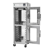 Hamoki Mobile Hot Holding Cabinet 2 Tier Pass Through With Humidity - 14 Shelves | 101108 Food Warming Drawers Hamoki