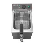 Hamoki Commercial Countertop Electric Fryer - 8 Litre Single Tank with Drain Tap | 101109 Countertop Electric Fryers Hamoki