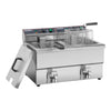 Hamoki Commercial Countertop Electric Fryer Twin Tank - 8+8 Litre with Drain Taps | 101110 Countertop Electric Fryers Hamoki