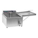 Hamoki Commercial Electric Doughnut Fryer - 12 Litre Countertop Single Tank with Drain Tap | 101111 Countertop Electric Fryers Hamoki