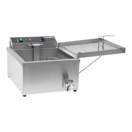 Hamoki Commercial Electric Doughnut Fryer - 12 Litre Countertop Single Tank with Drain Tap | 101111 Countertop Electric Fryers Hamoki
