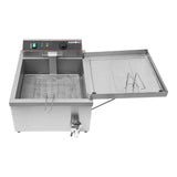 Hamoki Commercial Electric Doughnut Fryer - 12 Litre Countertop Single Tank with Drain Tap | 101111 Countertop Electric Fryers Hamoki