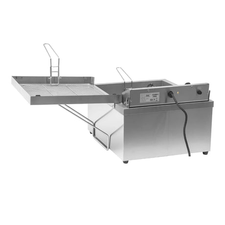Hamoki Commercial Electric Doughnut Fryer - 12 Litre Countertop Single Tank with Drain Tap | 101111 Countertop Electric Fryers Hamoki