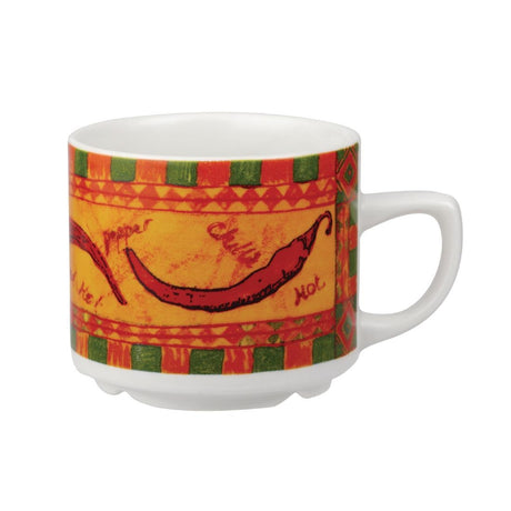 Churchill Salsa Maple Tea Cups 199ml (Pack of 24) - CA620 Cups and Mugs Churchill