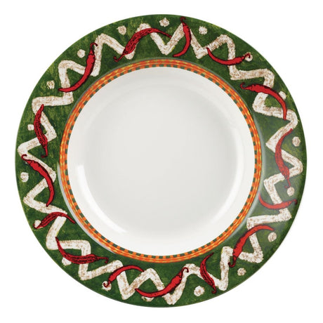 Churchill Salsa Rimmed Pasta Plates (Pack of 12) - CA622 Plates Churchill